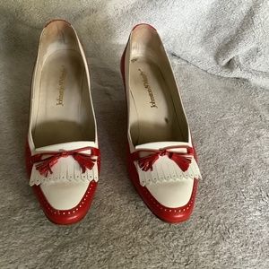 - Johnston & Murphy bow wedge heels 7.5